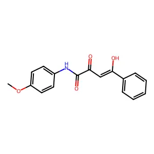 (2Z)-2-hydroxy-N-(4-methoxyphenyl)-4-oxo-4-phenylbut-2-enamide structure