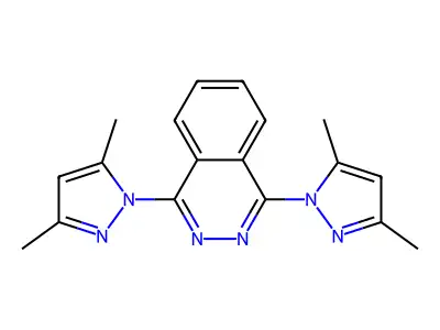 1,4-Bis(3,5-dimethyl-1H-pyrazol-1-yl)phthalazine structure