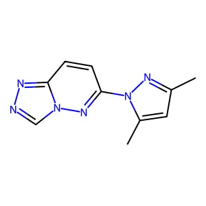 6-(3,5-dimethyl-1H-pyrazol-1-yl)[1,2,4]triazolo[4,3-b]pyridazine structure
