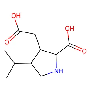 3-(羧甲基)-4-异丙基吡咯烷-2-甲酸 structure