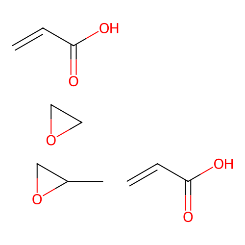 2-Methyloxirane;oxirane;bis(prop-2-enoic acid) structure