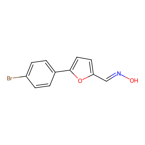 (E)-1-[5-(4-bromophenyl)furan-2-yl]-N-hydroxymethanimine structure