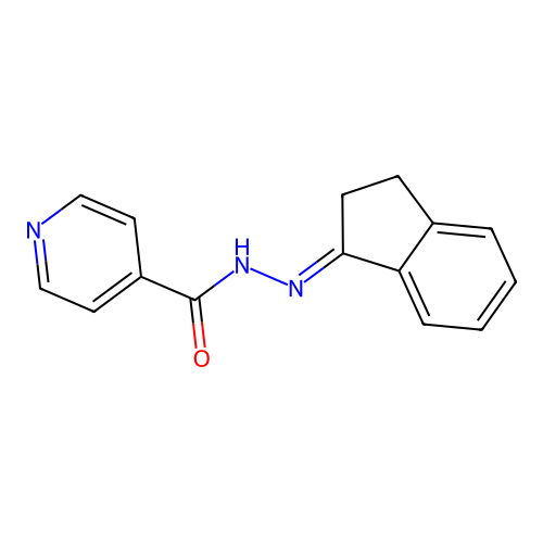 N'-(2,3-dihydro-1H-inden-1-ylidene)isonicotinohydrazide structure