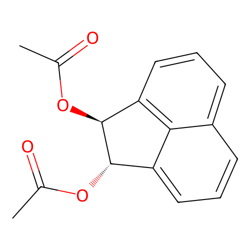 trans-Acenaphthen-1,2-diol, diacetate structure