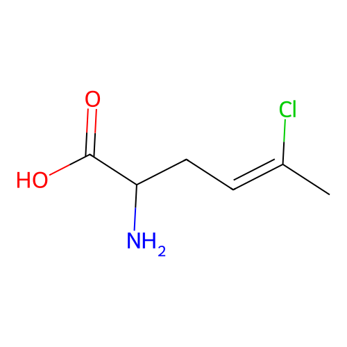 2-Amino-5-chloro-4-hexenoic acid structure