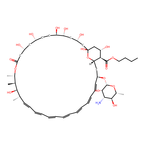 Amphotericin B, butyl ester structure