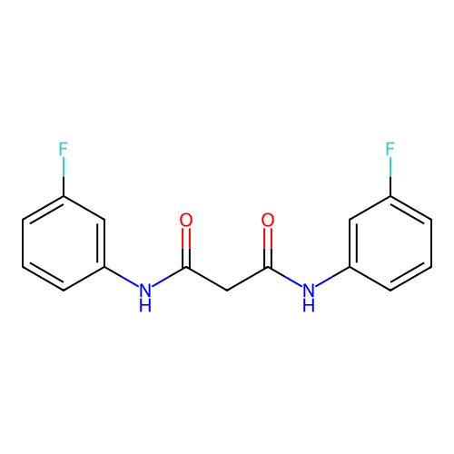 N,N'-bis(3-fluorophenyl)propanediamide structure