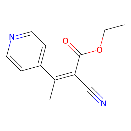 2-Cyano-3-pyridin-4-yl-but-2-enoic acid ethyl ester structure