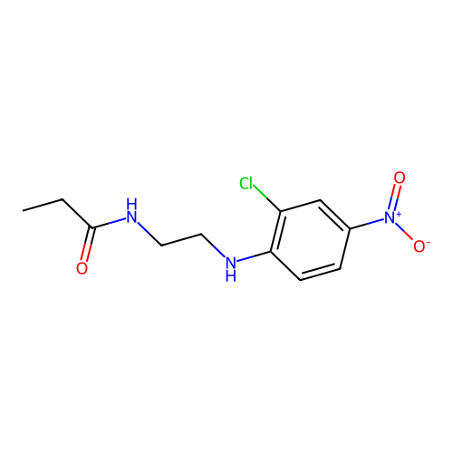 N-{2-[(2-chloro-4-nitrophenyl)amino]ethyl}propanamide structure