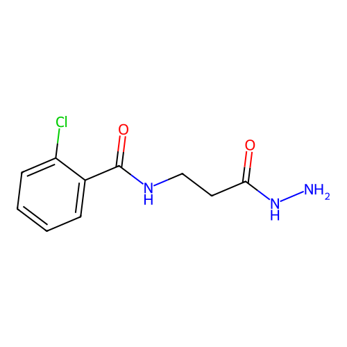 2-chloro-N-(3-hydrazinyl-3-oxopropyl)benzamide structure