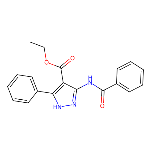ethyl 3-benzamido-5-phenyl-1H-pyrazole-4-carboxylate structure