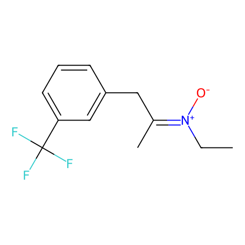 N-ethyl-alpha-methyl-alpha-(m-trifluoromethylbenzyl)nitrone structure