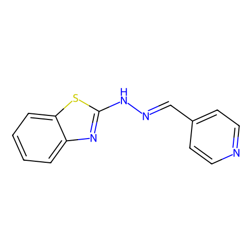 (E)-2-(2-(Pyridin-4-ylmethylene)hydrazinyl)benzo[d]thiazole structure