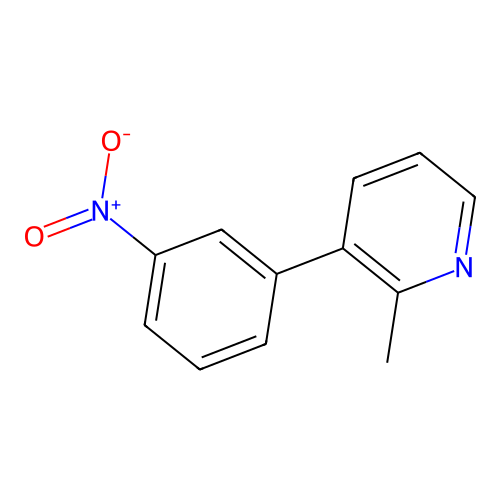 2-Methyl-3-(3-nitrophenyl)pyridine structure