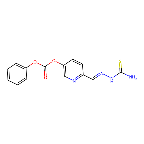 5-Phenoxycarbonyloxy-2-formylpyridine thiosemicarbazone structure