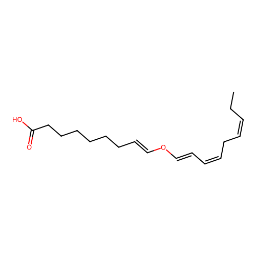 (8E)-9-((1E,3Z,6Z)-1,3,6-Nonatrien-1-yloxy)-8-nonenoic acid structure