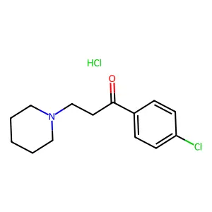 1-Propanone, 1-(4-chlorophenyl)-3-(1-piperidinyl)-, hydrochloride structure