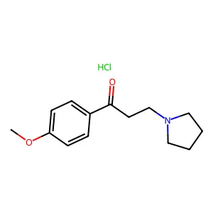 Propiophenone, 4'-methoxy-3-pyrrolidinyl-, hydrochloride structure