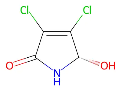 3,4-dichloro-5-hydroxy-1,5-dihydro-2H-pyrrol-2-one structure