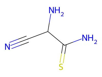 2-Amino-2-cyanoethanethioamide structure