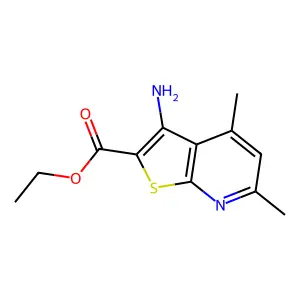 Ethyl 3-amino-4,6-dimethylthieno[2,3-b]pyridine-2-carboxylate structure