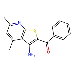 (3-Amino-4,6-dimethylthieno[2,3-b]pyridin-2-yl)phenylmethanone structure