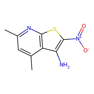 4,6-Dimethyl-2-nitrothieno(2,3-b)pyridin-3-amine structure