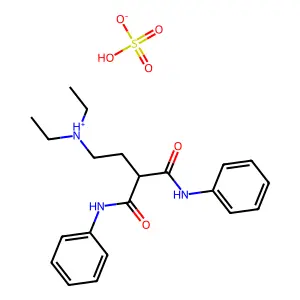 Propanediamide, 2-(2-(diethylamino)ethyl)-N,N'-diphenyl-, monohydrochloride structure