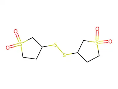 3-[(1,1-Dioxo-1lambda6-thiolan-3-yl)disulfanyl]-1lambda6-thiolane-1,1-dione structure