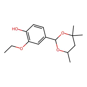 Phenol, 2-ethoxy-4-(4,4,6-trimethyl-1,3-dioxan-2-yl)- structure