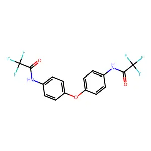 2,2,2-trifluoro-N-[4-[4-[(2,2,2-trifluoroacetyl)amino]phenoxy]phenyl]acetamide structure