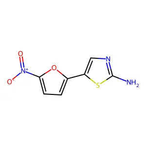 5-(5-硝基-2-呋喃基)-2-噻唑胺 structure