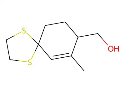 (7-Methyl-1,4-dithiaspiro[4.5]dec-6-en-8-yl)methanol structure