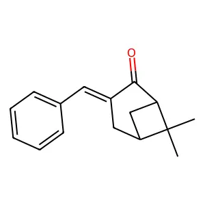 Bicyclo[3.1.1]heptan-2-one, 6,6-dimethyl-3-(phenylmethylene)- structure