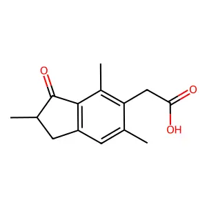 (R)-2,4,6-Trimethyl-3-oxo-2,3-Dihydro-1H-indene-5-acetic acid structure