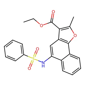 Ethyl 2-methyl-5-[(phenylsulfonyl)amino]naphtho[1,2-b]furan-3-carboxylate structure