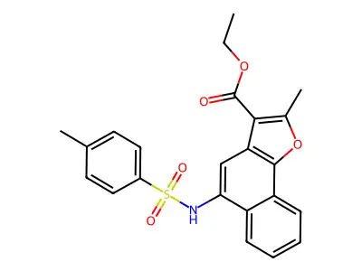 Ethyl 2-methyl-5-(4-methylbenzenesulfonamido)naphtho[1,2-b]furan-3-carboxylate structure