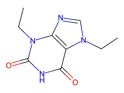 3,7-Diethylxanthine structure