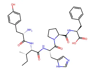 Angiotensin pentapeptide structure