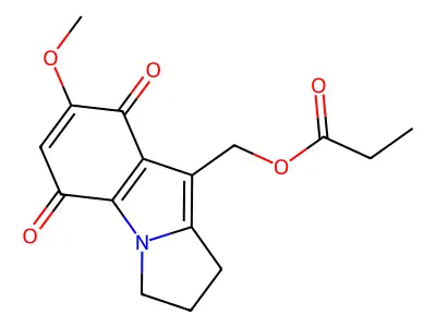 1H-Pyrrolo(1,2-a)indole-5,8-dione, 2,3-dihydro-7-methoxy-9-((1-oxopropoxy)methyl)- structure