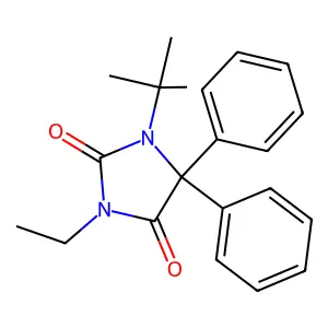 2,4-Imidazolidinedione, 1-(1,1-dimethylethyl)-3-ethyl-5,5-diphenyl- structure