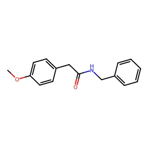 N-benzyl-2-(4-methoxyphenyl)acetamide structure