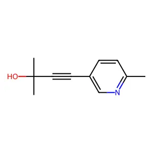 2-Methyl-4-(6-methyl-3-pyridinyl)-3-butyn-2-ol structure
