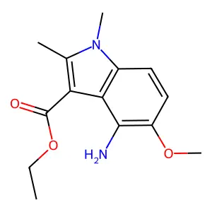 ethyl 4-amino-5-methoxy-1,2-dimethyl-1H-indole-3-carboxylate structure