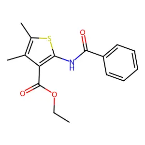 Ethyl 2-benzamido-4,5-dimethylthiophene-3-carboxylate structure