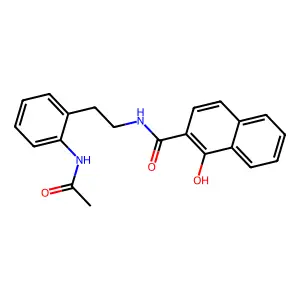 2-Naphthalenecarboxamide, N-[2-[2-(acetylamino)phenyl]ethyl]-1-hydroxy- structure