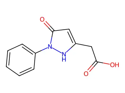 (5-hydroxy-1-phenyl-1H-pyrazol-3-yl)acetic acid structure