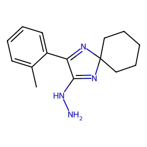 [2-(2-Methylphenyl)-1,4-diazaspiro[4.5]deca-1,3-dien-3-yl]hydrazine structure