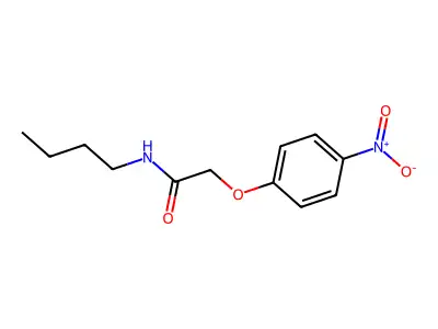 Acetamide, N-butyl-2-(4-nitrophenoxy)- structure