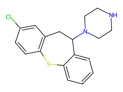 1-(3-Chloro-5,6-dihydrobenzo[b][1]benzothiepin-6-yl)piperazine structure